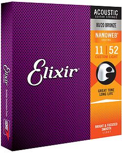 Produktbild Elixir Saiten 11027 Saite für Musikinstrumente Akustikgitarre 6 Stück (6 x, Gitarre, 0.05")