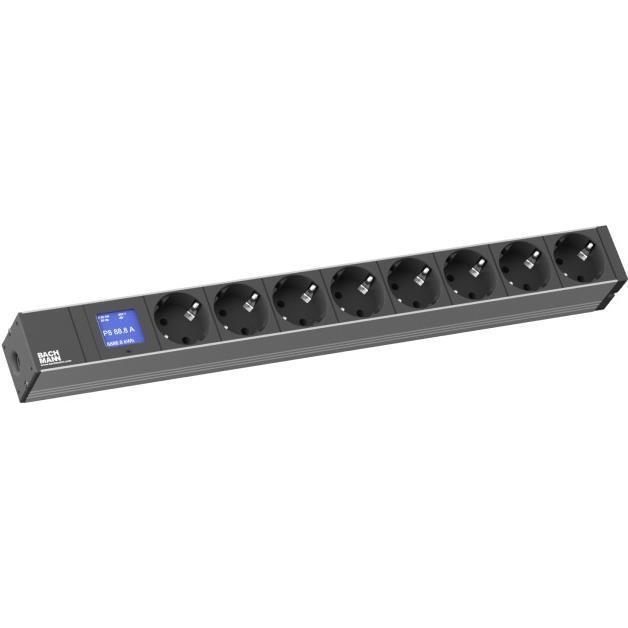 EFB Elektronik PDU 19" 1HE BlueNET500 8 x Schutzkontakt mit Leistungsmessung (Display), USV Zubehör