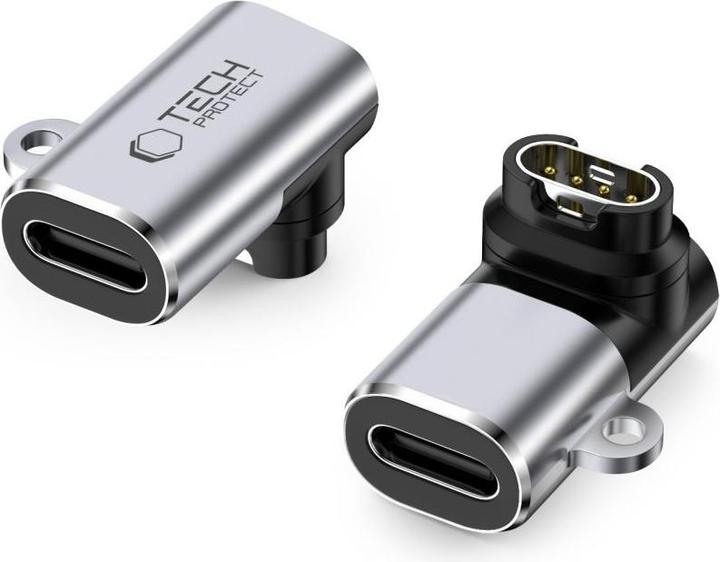 Tech-Protect Ultraboost USB-C Winkeladapter für Garmin Watch - Grau