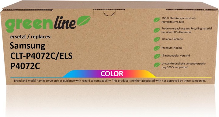 Produktbild Inkadoo Toner greenline ersetzt Samsung CLT-P 4072 C/ELS / P4072C Toner, multipack Farbe