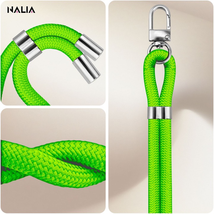 Produktbild Nalia HoldMe Lanyard Handykette – Universal Trageband für Smartphones - Verstellbar, Soft & Elastisch