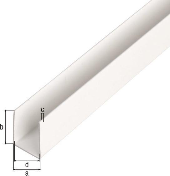Productafbeelding Kaiserthal U-profiel kunststof wit 12x10x1mm, 2m