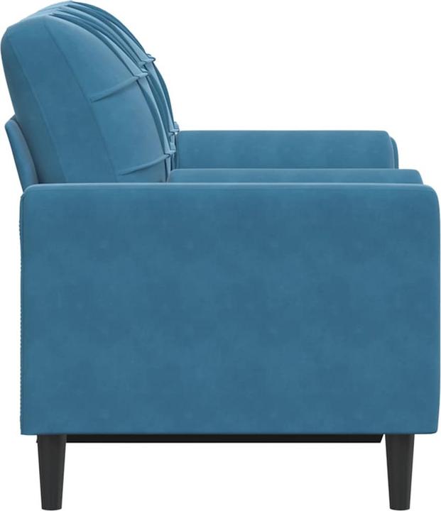 Immagine prodotto vidaXL Divano 2 posti divano imbottito divano lounge con cuscini decorativi velluto blu (2 posti)