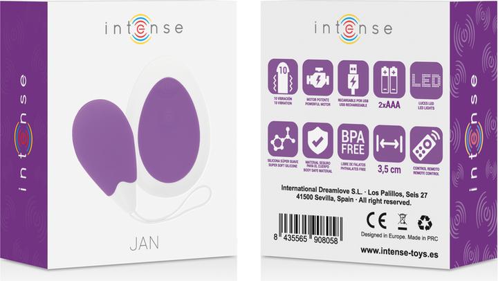 Actual product image Intense Vibro egg "Jan" with remote control