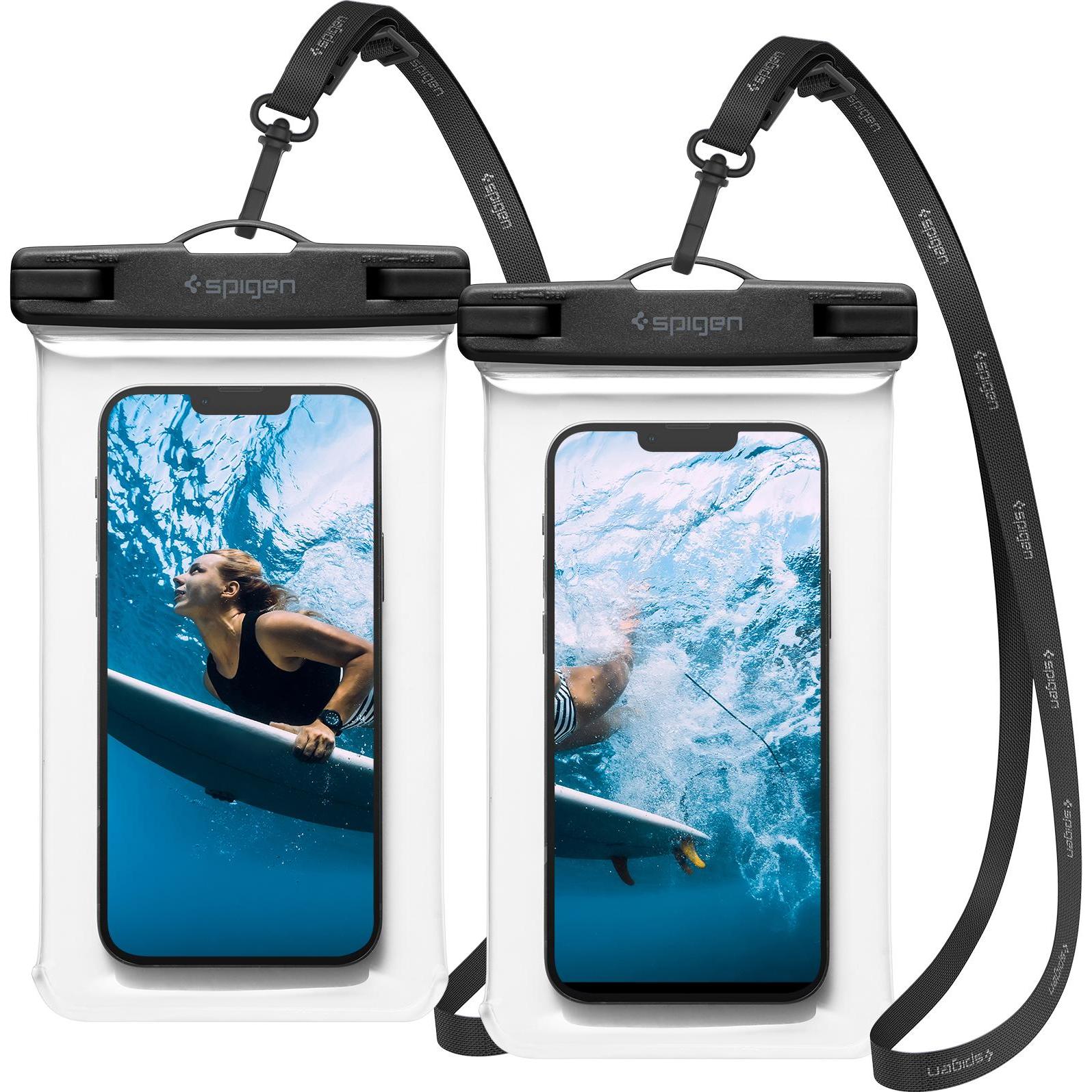 Spigen A601 Universal Waterproof Case 2-Pack (Universal), Smartphone Hülle, Transparent