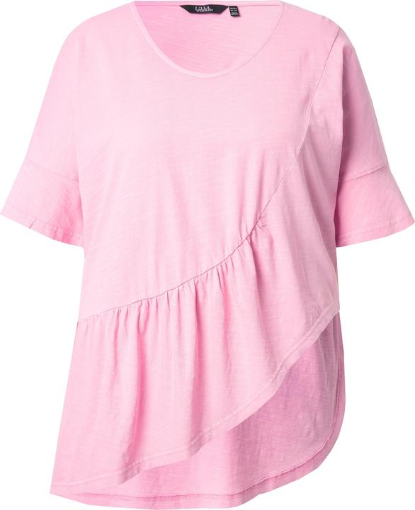 Actual product image Ulla Popken Asymmetric Flounce Panel Short Sleeve Tee (42, 44)