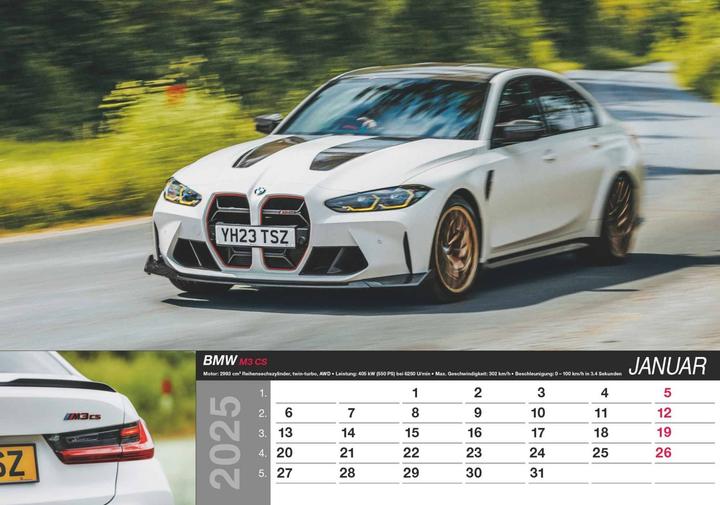 Produktbild Alpha Edition Fast Car 2025 Bildkalender, 48,5x34cm, Wandkalender mit hochwertigen Motiven für