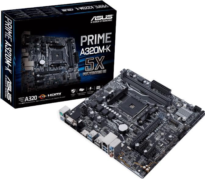 Actual product image ASUS Prime A320M-K (AM4, AMD A320, mATX)