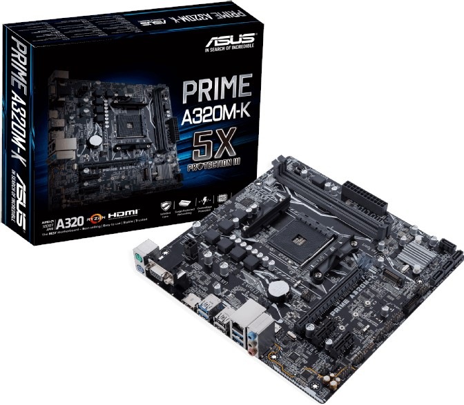 Produktbild ASUS Prime A320M-K (AM4, AMD A320, mATX)