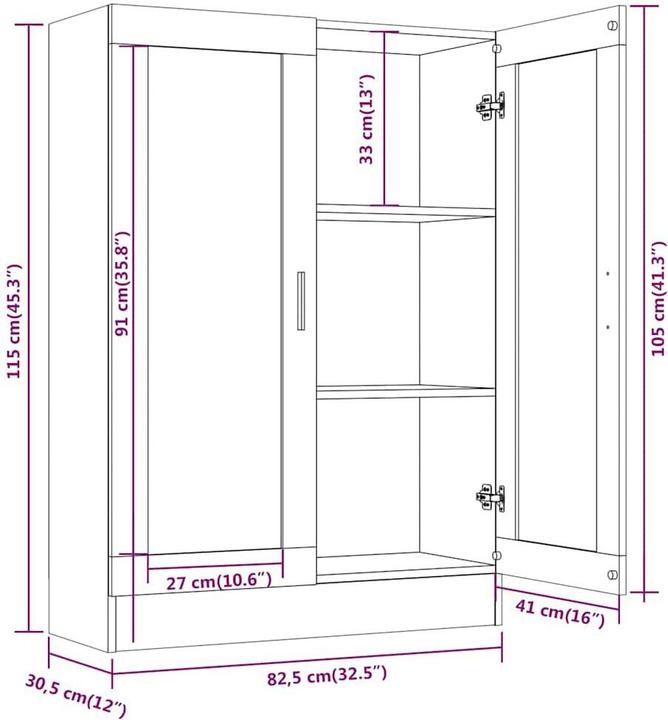 Actual product image VidaXL Gizela (82.5 x 30.5 x 115 cm)