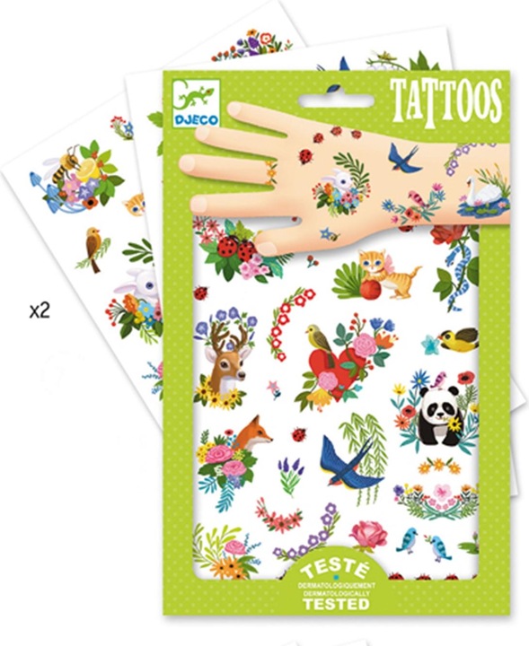 Actual product image Djeco Tattoos Happy spring
