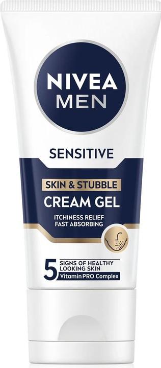 Actual product image NIVEA MEN Cream gel for sensitive skin and stubble Sensitive (Skin & Stubble Cream Gel) 50 ml (50 ml, Face gel)