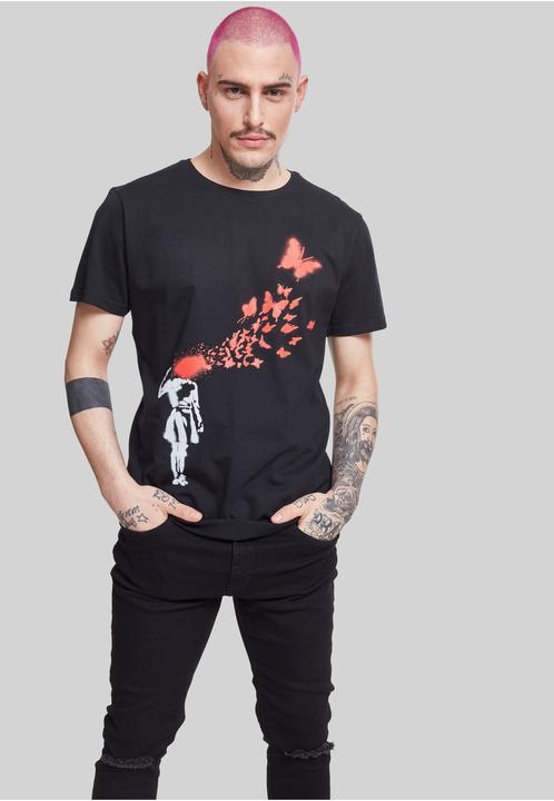 Produktbild Merchcode Brandalised - Banksy's Graffiti Butterfly Tee (S)