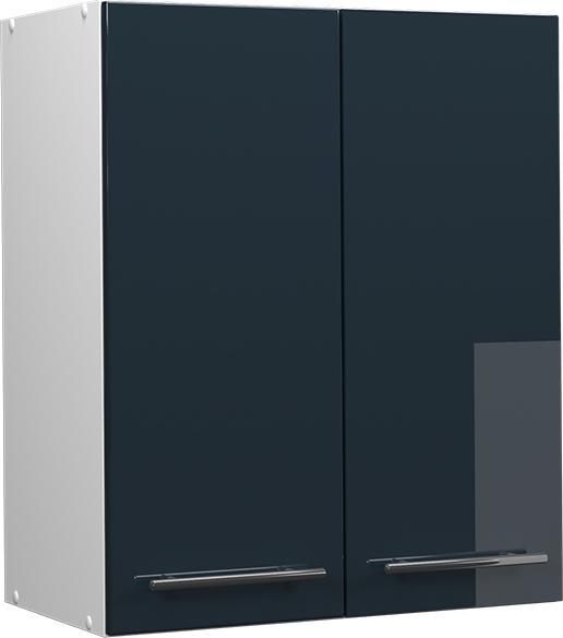 Dunkelblau hochglanz, Weiss