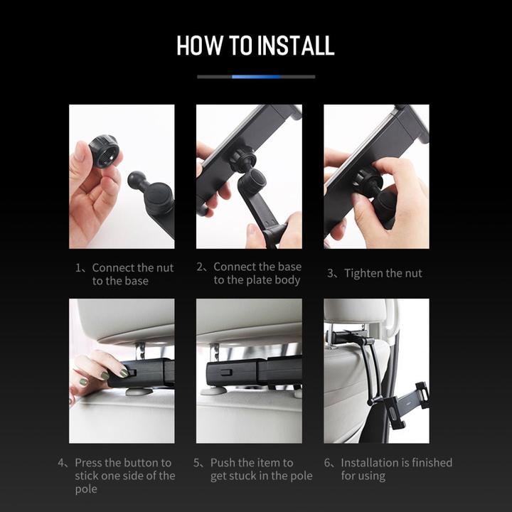 Immagine prodotto Rock Supporto da auto per cellulare e tablet per poggiatesta, misura 12,5 - 19 cm
