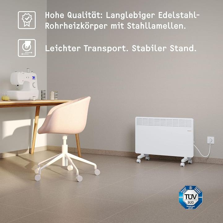 Produktbild Stiebel Eltron EG-50-TR2-PM Konvektor-Heizung Standgerät für ca. 25 m², TÜV geprüft, einfacher Regler (2000 W)