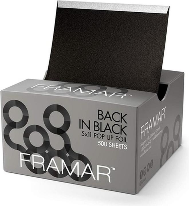 Immagine prodotto Framar Foil per capelli pop-up nero in rilievo per evidenziare e colorare 500 confezioni