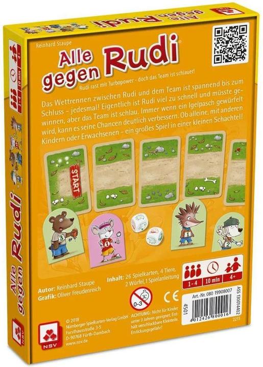 Produktbild ASS Altenburg Alle gegen Rudi, Kartenspiel, für 1-4 Spieler, ab 4 Jahren (DE-Ausgabe) (Deutsch, 1 - 4 Spieler)