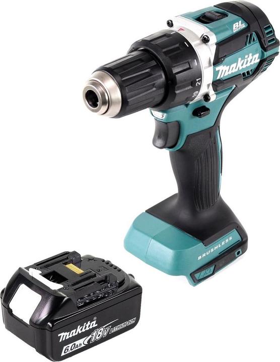 Produktbild Makita DDF 484 G1 Akku Bohrschrauber Brushless 18 V 54 Nm + 1x Akku 6,0 Ah - ohne Ladegerät (Akkubetrieb)