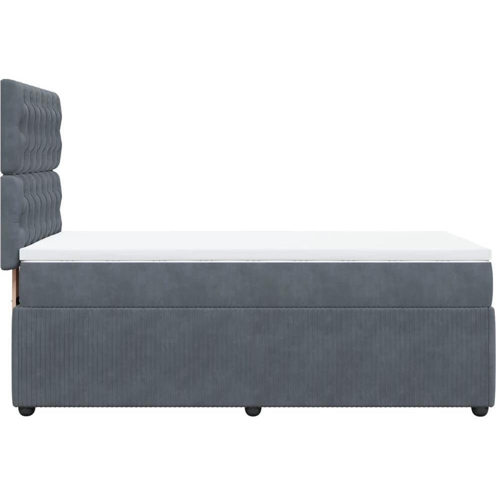 Thumbnail - VidaXL, Bett, Bo x springbett mit Matratze 80 x 200 cm Samt (80 x 200 cm)