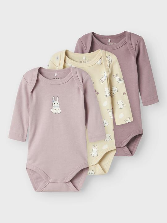 Produktbild Name it Nbfbody 3p Ls Summr Sand Rabbit Noos (74)