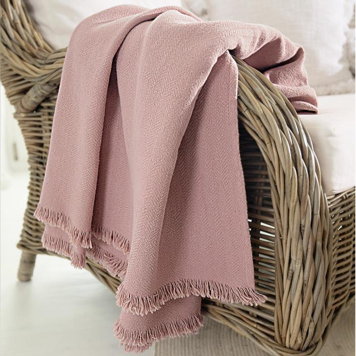 Immagine prodotto Loberon Plaid Herepian rosa (170 x 130 cm)