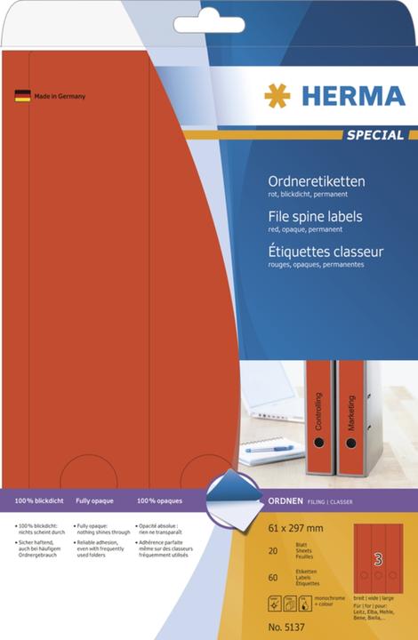 Image du produit HERMA Étiquettes de classement A4