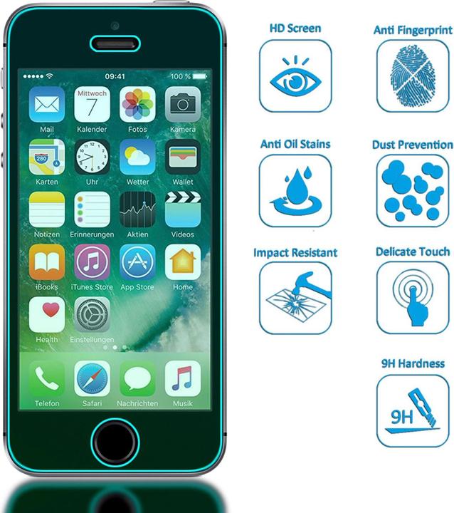 Produktbild Nalia Schutzglas (1 Stück, Apple iPhone SE, Apple iPhone 5)