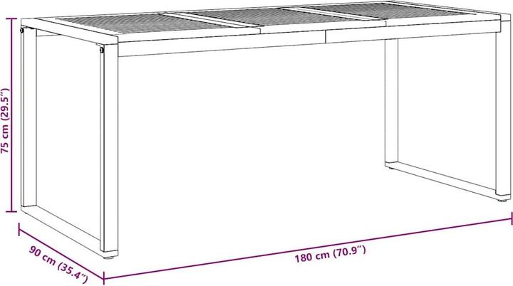 Produktbild vidaXL Essgruppe (180 x 90 x 75 cm)
