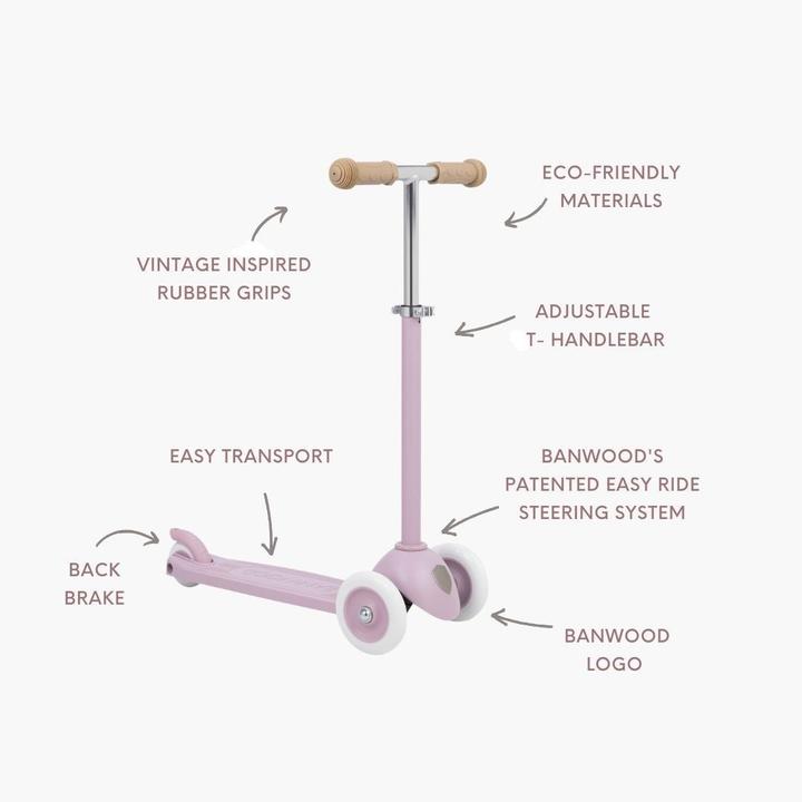 Actual product image Banwood Vintage ECO Scooter Lavender