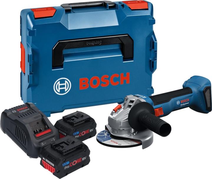 Actual product image Bosch Professional Bosch GWS 18V-8 Professional Akku Winkelschleifer 18 V 125 mm Brushless + 2x ProCORE Akku 5,5 Ah + (125 mm)