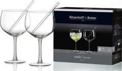 Image du produit Ritzenhoff & Breker Verre à gin avec pailles (set de 2) (6.50 dl, 2 x, Verres à long drink)