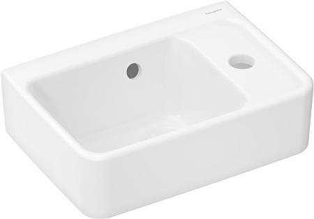 Actual product image hansgrohe Xanuia Q wash hand basin, 1 tap hole, with overflow, 360x250mm, white (250 mm, 360 mm)
