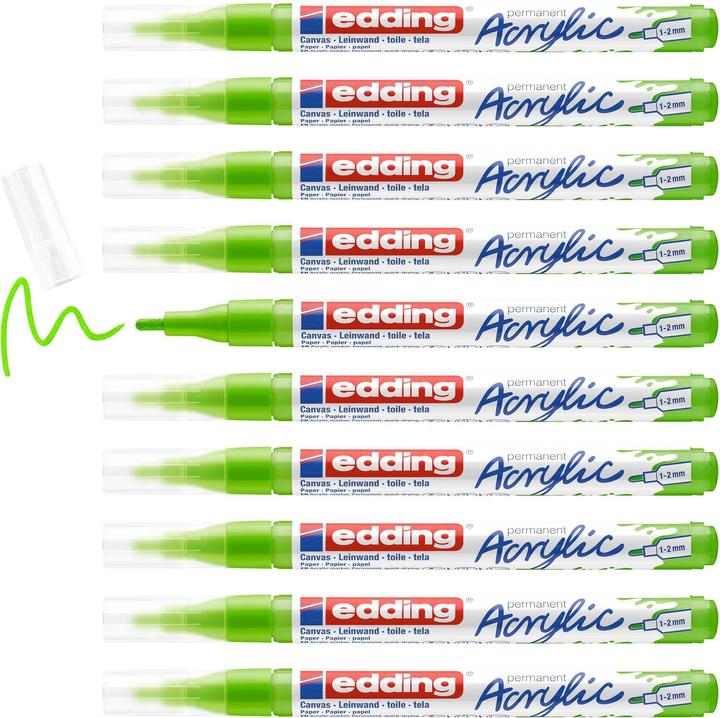 Immagine prodotto Edding Marcatore acrilico 5300 Fine (Giallo-verde, 2 mm, 1 x)