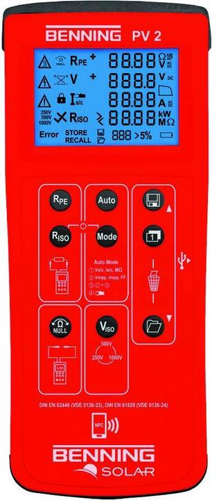Image du produit Benning Testeur d'installation PV 2 (CAT I, CAT III 300V)
