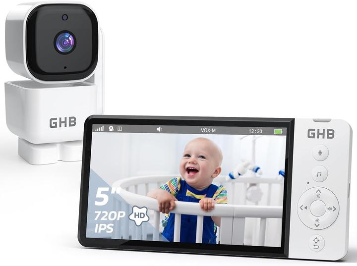 Actual product image GHB ABM720C Babyphone mit Kamera und 5" Display (Video & Audio)