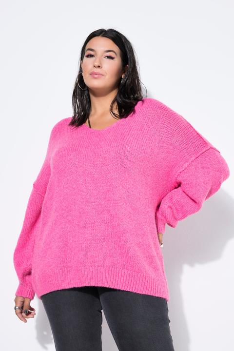 Produktbild Studio Untold Pullover, oversized, V-Ausschnitt, weiter Langarm (56)