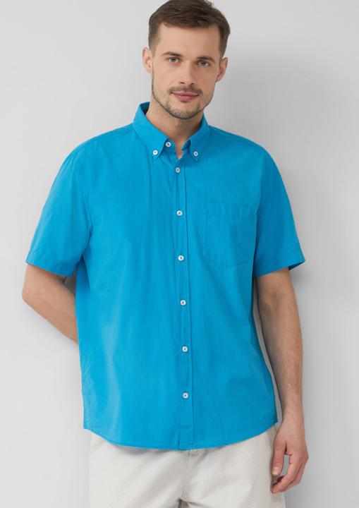 Image du produit S.Oliver Hemd Regular Fit: Kurzarmhemd mit Struktur-Streifen und Button-Down-Kragen (3XL)