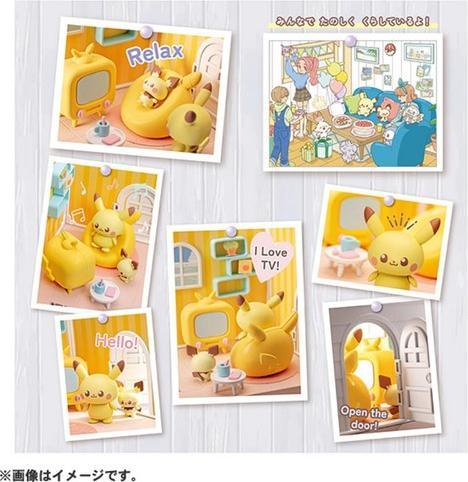 Actual product image Re-Ment PokePeace House - Pikachu & Pichu in the Living Room