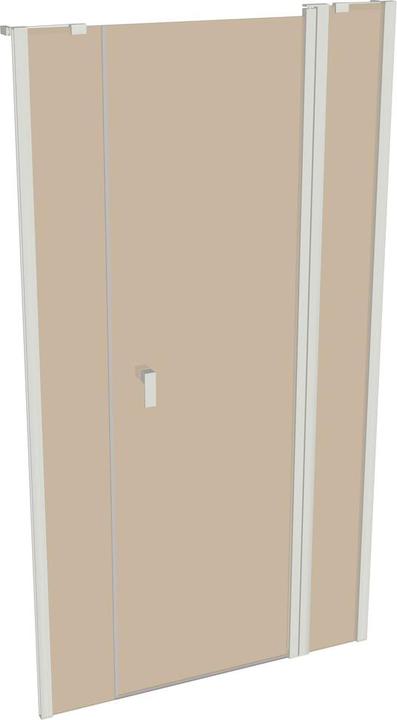 Actual product image Hüppe Design pure 4-corner swing door with fixed segment and side panel in niche, width:110cm height:200cm (211 cm, 110 cm, 200 cm)