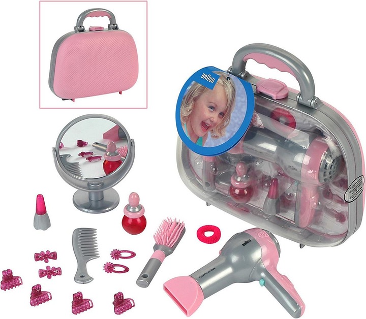 Actual product image Theo Klein Styling case with Braun hair dryer