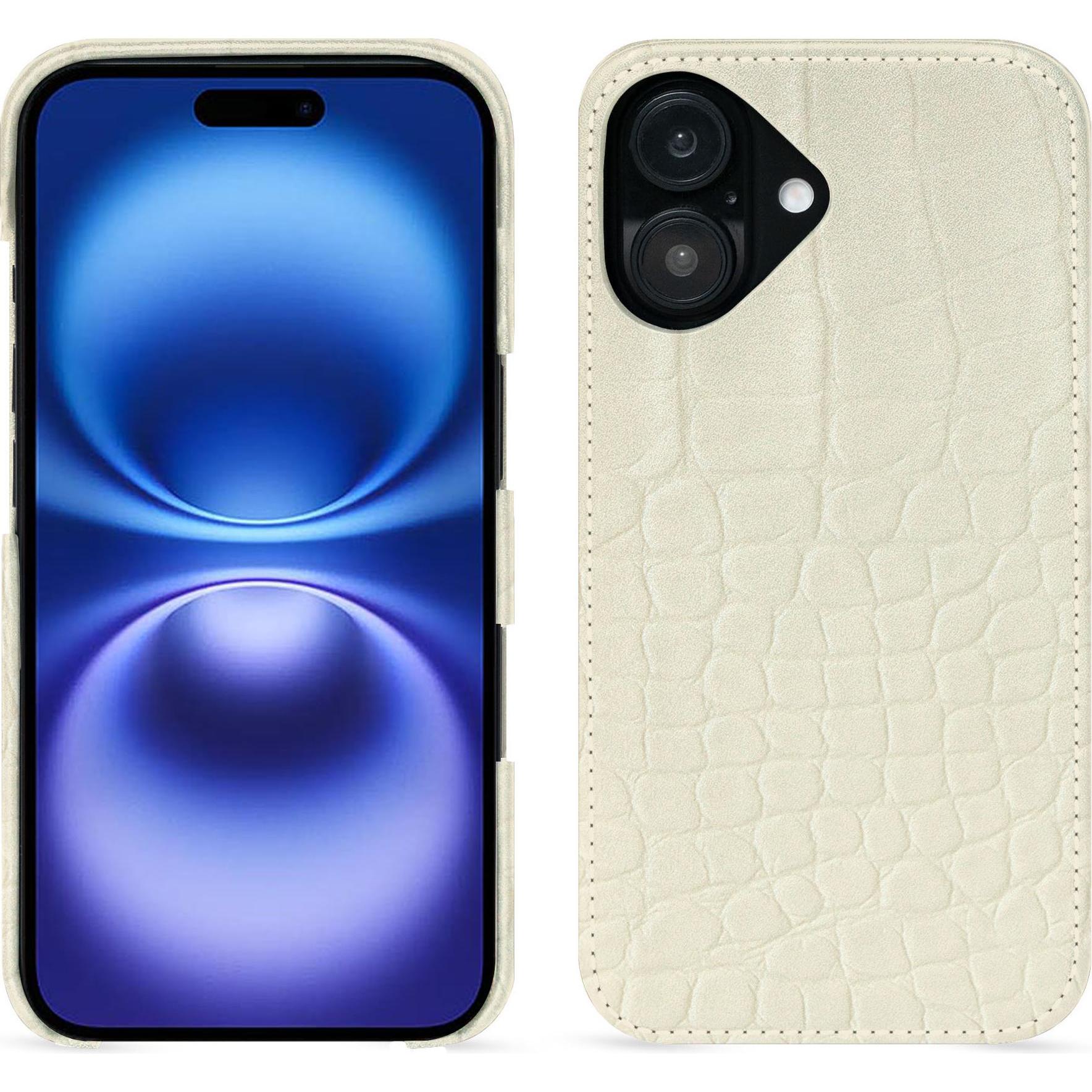 Noreve Lederschutzhülle (Apple iPhone 16), Smartphone Hülle, Beige
