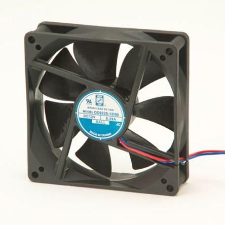 Productafbeelding RS PRO GELIJKSTROOMVENTILATOR 92X25MM 12V MET IP55 (92 mm)