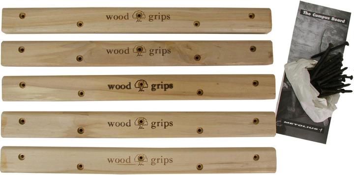 Actual product image Metolius Wood Grips Campus Rung Training Board 5 Pack S