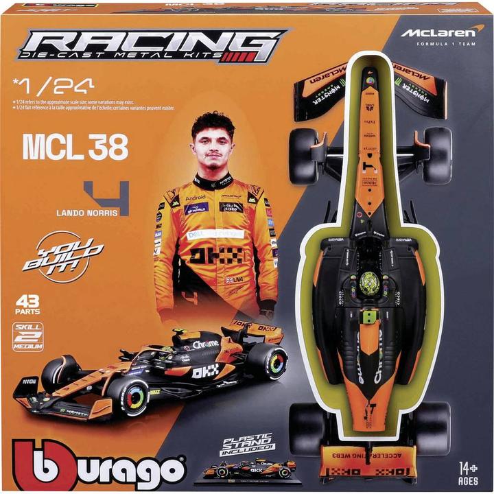 Image du produit Bburago McLaren F1 MCL38 Kit Norris 2024