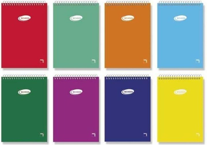 Image du produit Pacsa Carnet de notes Coloré 1/8 10 pièces 80 pages (Couverture souple)
