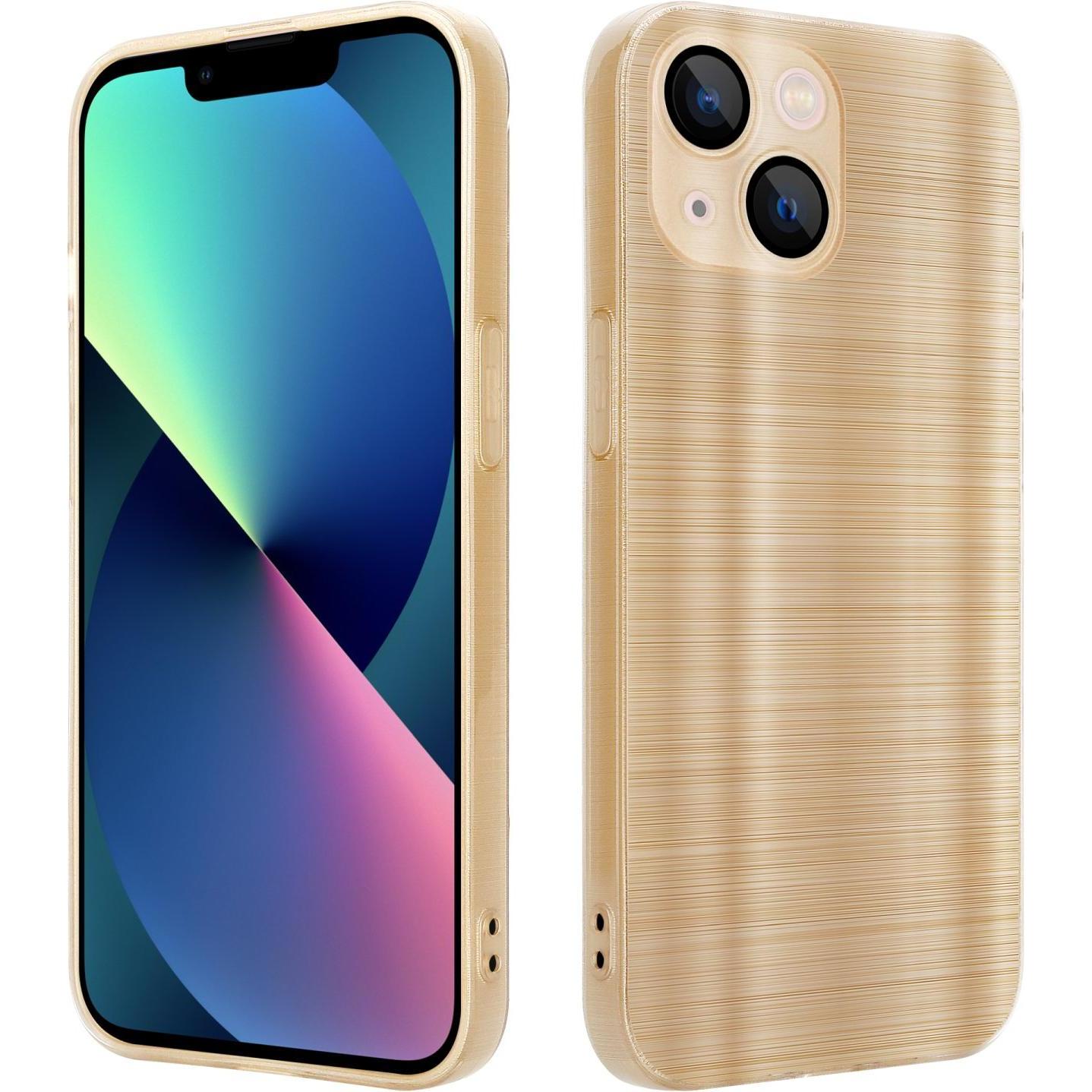 Cadorabo Hülle für Apple iPhone 13 MINI im TPU Brushed Kameraschutz LM160 Style (Apple iPhone 13 mini), Smartphone Hülle...