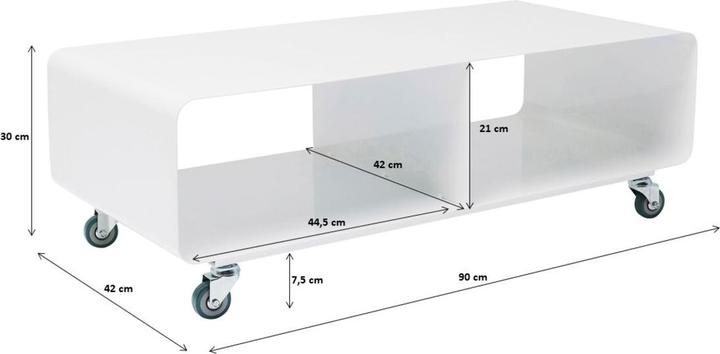 Produktbild Kare Design Lounge M TV Mobil Weiss (90 x 42 x 30 cm)