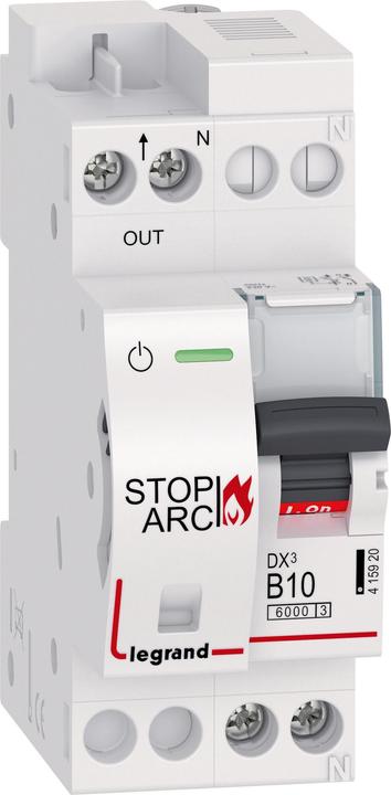 Immagine prodotto Legrand Interruttore antincendio Dx3 415920 AFDD B10A 1P+N con L