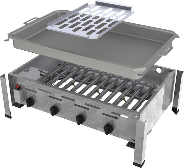 Produktbild ChattenGlut Gasbräter 4-flammig mit Reibekuchen Auflage (18 kW)